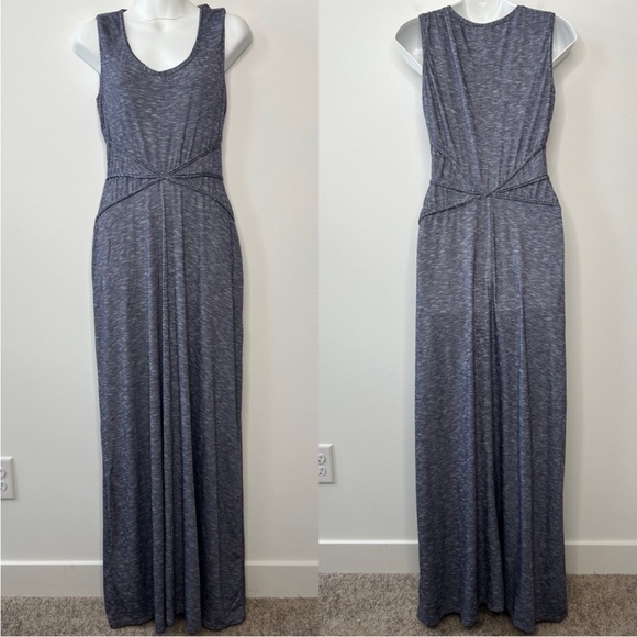 MAX STUDIO Striped Jersey Maxi Dress Size Medium - Picture 2 of 8